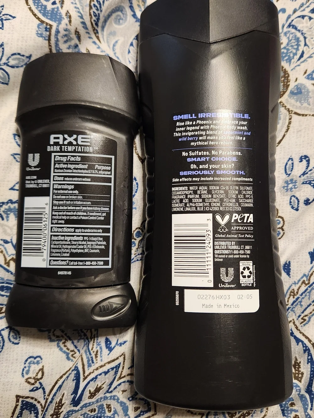 AXE Bodywash And Deodorant.